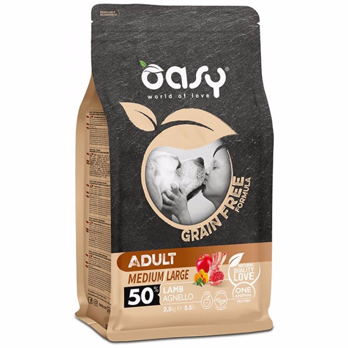 OASY XIRA TROFI SKuLOu GRAIN FREE ADULT MEDIUM - LARGE LAMB 2,5KG
